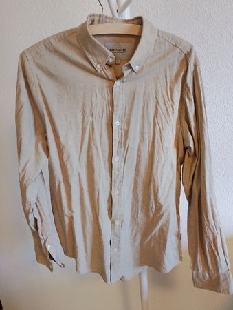 Carhartt Kyoto Hemd beige Grösse M Baumwolle
