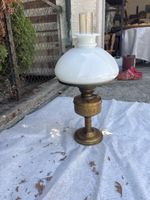 Öllampe Messing mit Schutzglas 