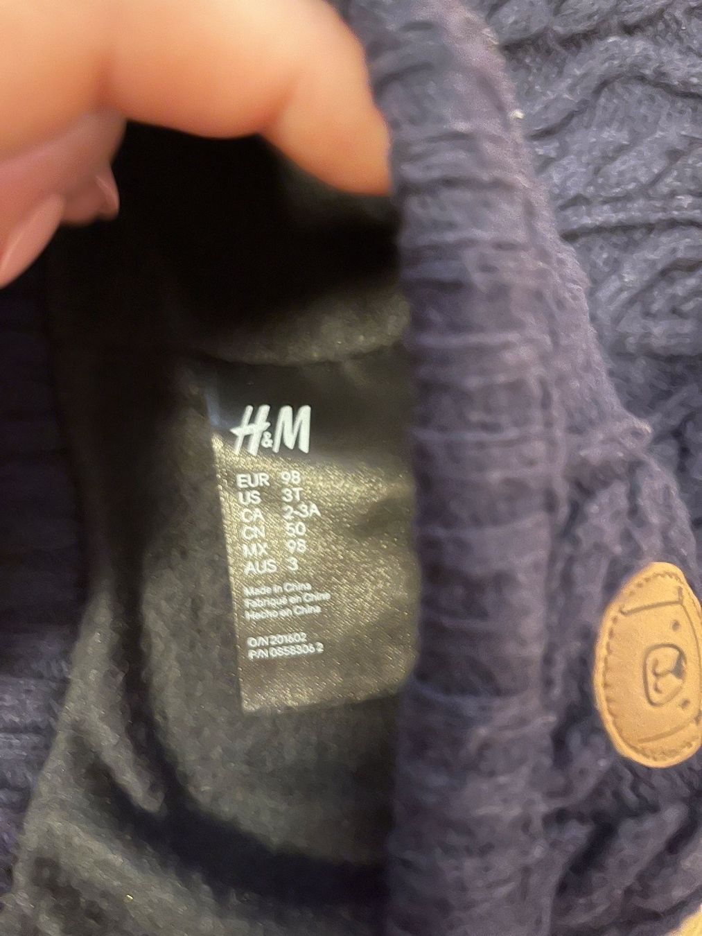 Guanti: H&M Warme Strickmütze + Handschuhe, dunkelblau Gr. 98 – Usato da Jona venduto da Good_luck1_ 5