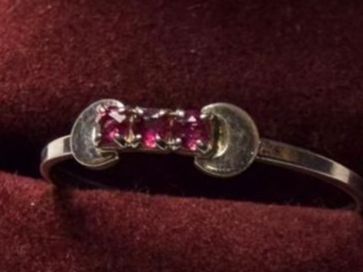 Anelli: Silberring mit Rubinen, Vintage Schmuck 800er – Usato da St. Gallen venduto da GIULESGG 1