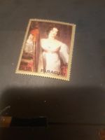 Timbre Paraguay Gs.10, portrait de femme, année 1986.