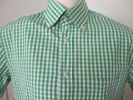 Van Laack Herren Hemd grün weiss L 42