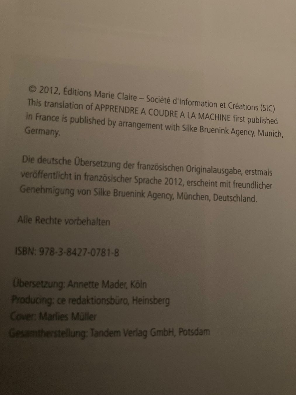 Bücher: NÄHEN FÜR EINSTEIGER - 2012 – Gebraucht aus Zürich von 2Shopnow 3