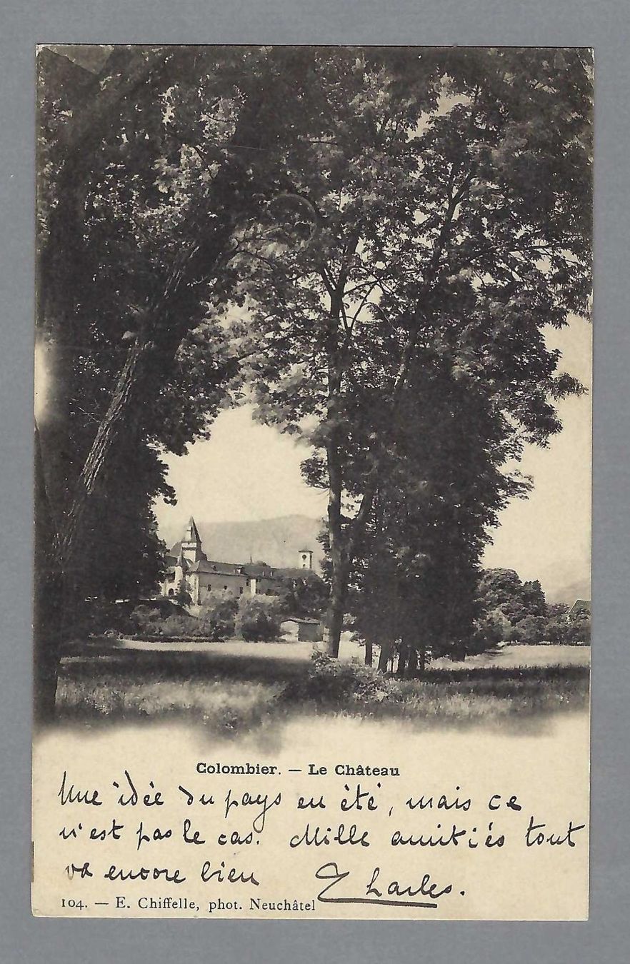 Cartoline postali: 1900, COLOMBIER – Usato da Pura venduto da ulisse1957