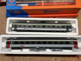 2 StkRoco SBB Personenwagen 1. Klasse Apm Modell H0 neuwerti