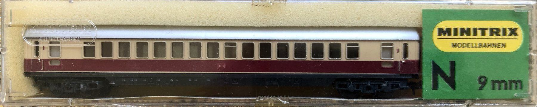 Modellini di ferrovie: Minitrix 3016 N TEE Grossraumwagen 1.Kl.DB – Nuovo e nell'imballaggio originale da Burgdorf venduto da Gedora
