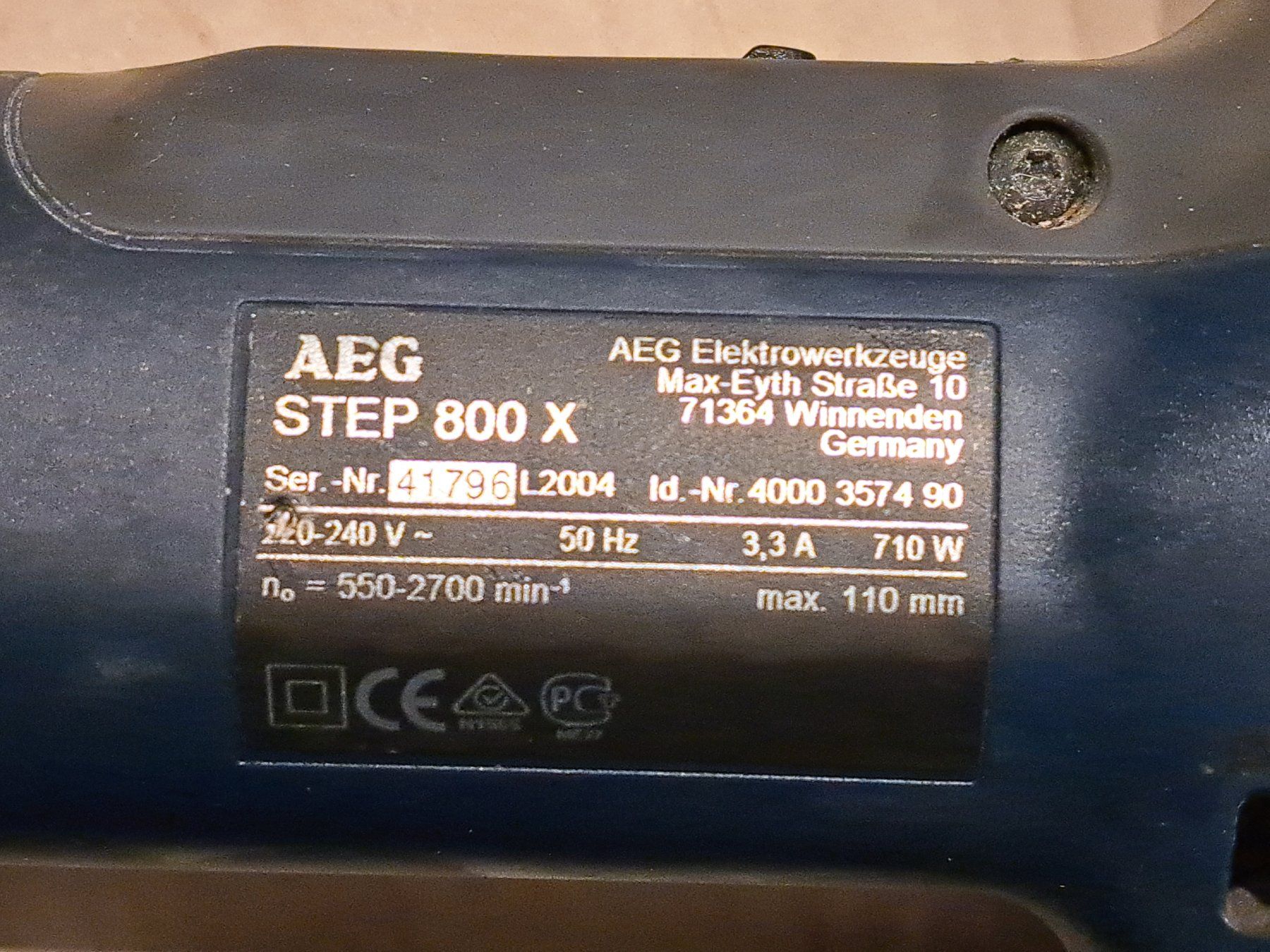 AEG Alle Werkzeuge: AEG KS 66 S + AEG STEP 800 X – Gebraucht aus Disentis/Mustér von  8