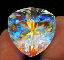 61.70 Ct Brazilian Mystic Trillion Cut Certified Loose