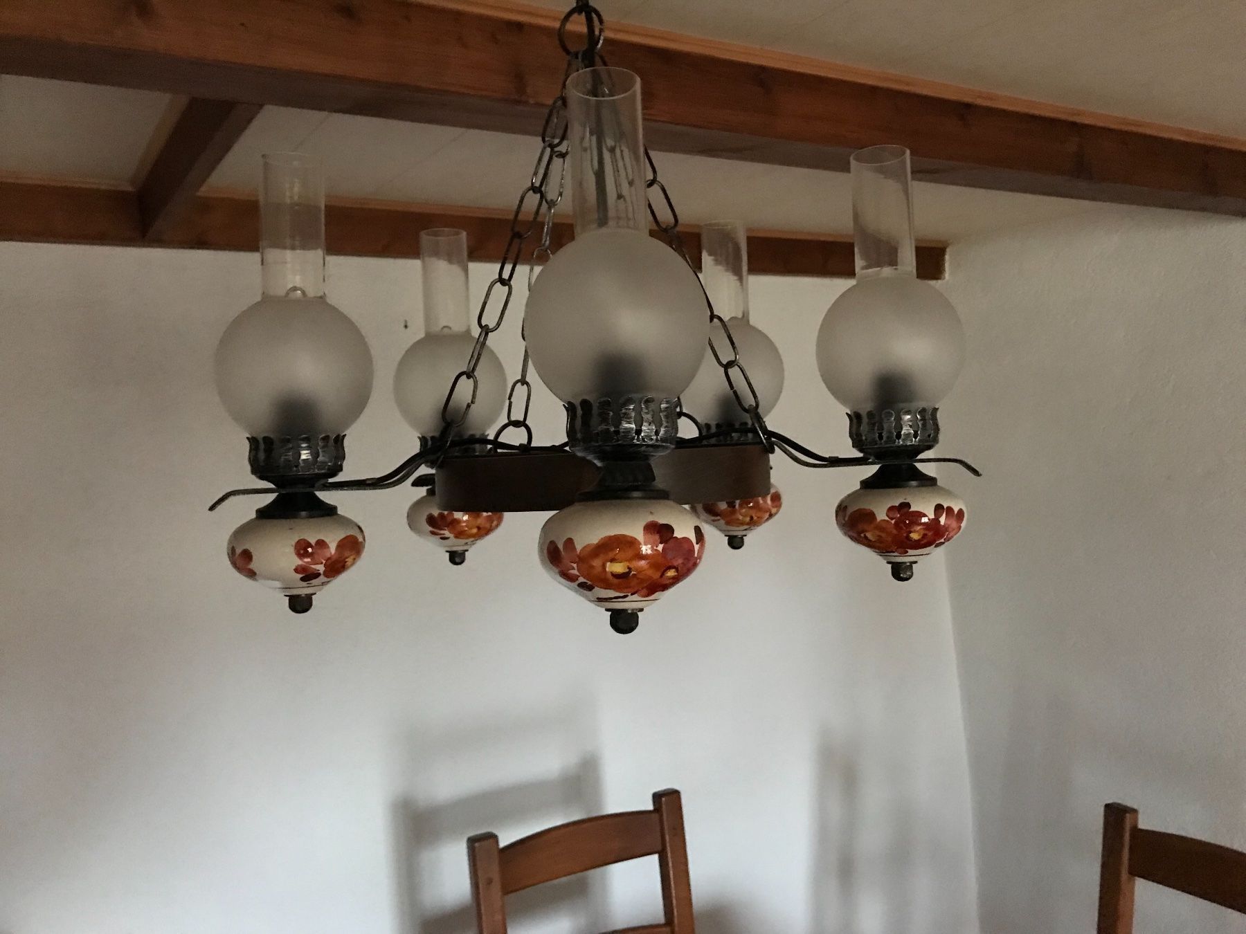 Lampade: Lustre à 5 branches – Usato da Les Bois venduto da angels2300