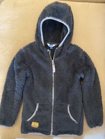 Kids Fleecejacke mit Kapuze Gr. 110 (4–5 Jahre) Dunkelgrau 