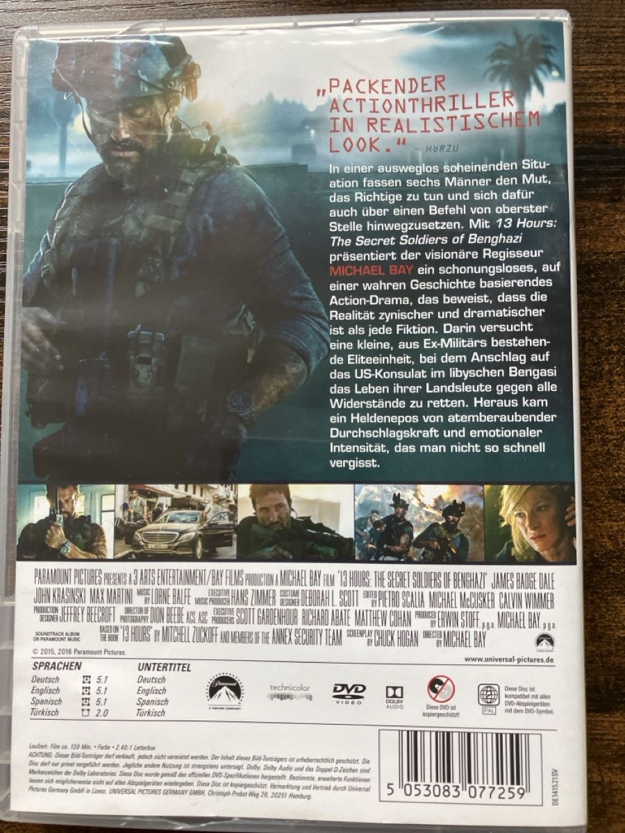 Tutti i DVDs: 13 Hours DVD – Usato da Glarus venduto da Jhuber78 1