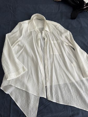 Zara Bluse weiss strukturiert Grösse XS guter Zustand