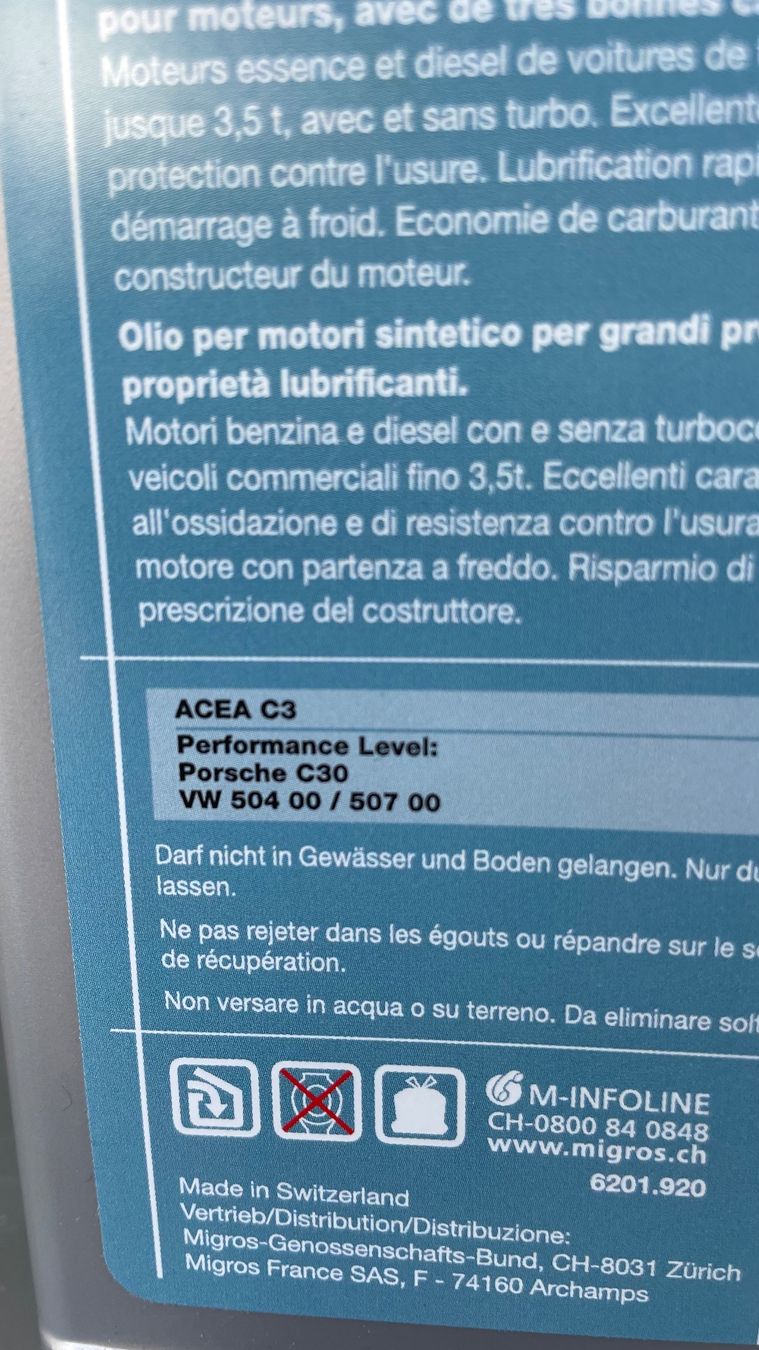 Oli & Additivi: Motorenöl – Nuovo e nell'imballaggio originale da Riggisberg venduto da Palmeiral 2