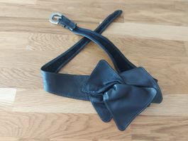 Ledergürtel, schwarz, ca. 85 cm