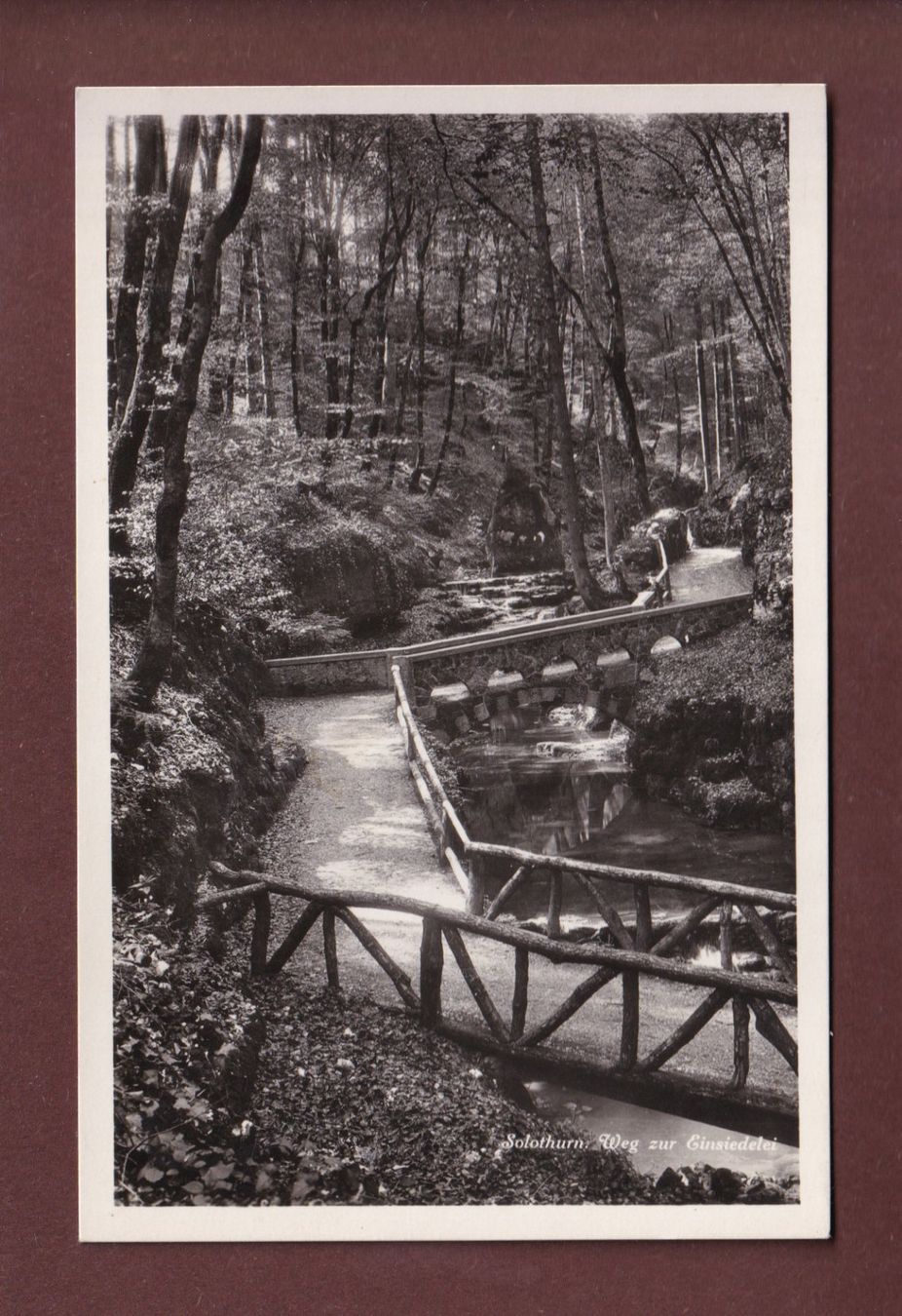 Cartoline postali: SOLOTHURN - Weg zur Einsiedelei – Usato da Pully venduto da nicecards-shop