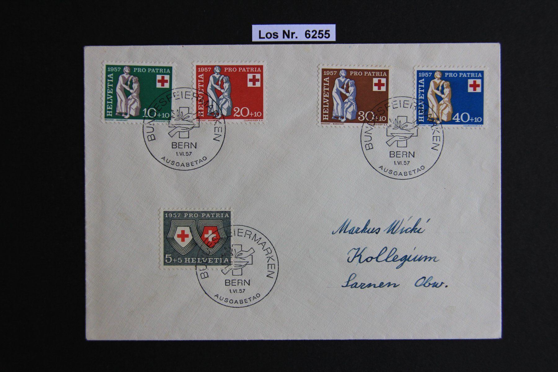 Tutti i francobolli: PP ET Brief 1957                                    Los 6255 – Usato da Volken venduto da jukon65