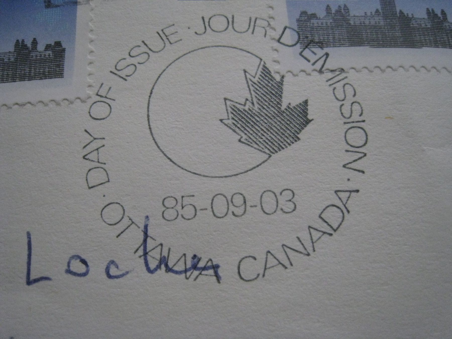 Tutti i francobolli: Ottawa- Münchenstein  1985 Flugbrief – Usato da Aarwangen venduto da Pinsel7890 1