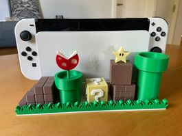 Premium Nintendo Switch OLED Halterung - Super Mario Design