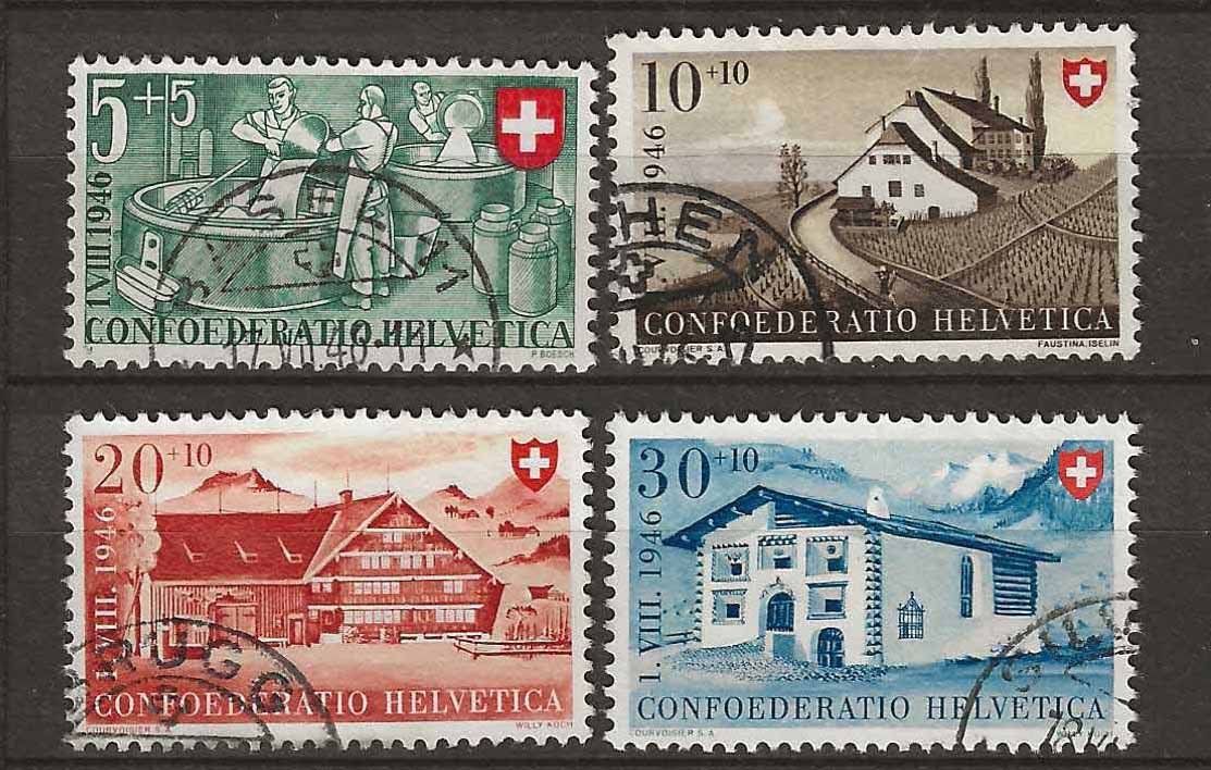 Tutti i francobolli: PP046 - Pro Patria 1946 obl. – Usato da Trélex venduto da Phil_Albert