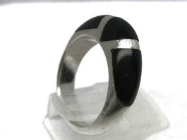 massiv Silber Ring 925 + MP Onyx Gr. 54 / 7.34 g
