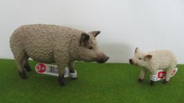 Schleich Wollschwein mit Ferkel, neuwertig,  ( selten )