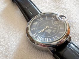 Automatic Uhr mit Datum, Kronenschutz, Glasboden, neuwertig