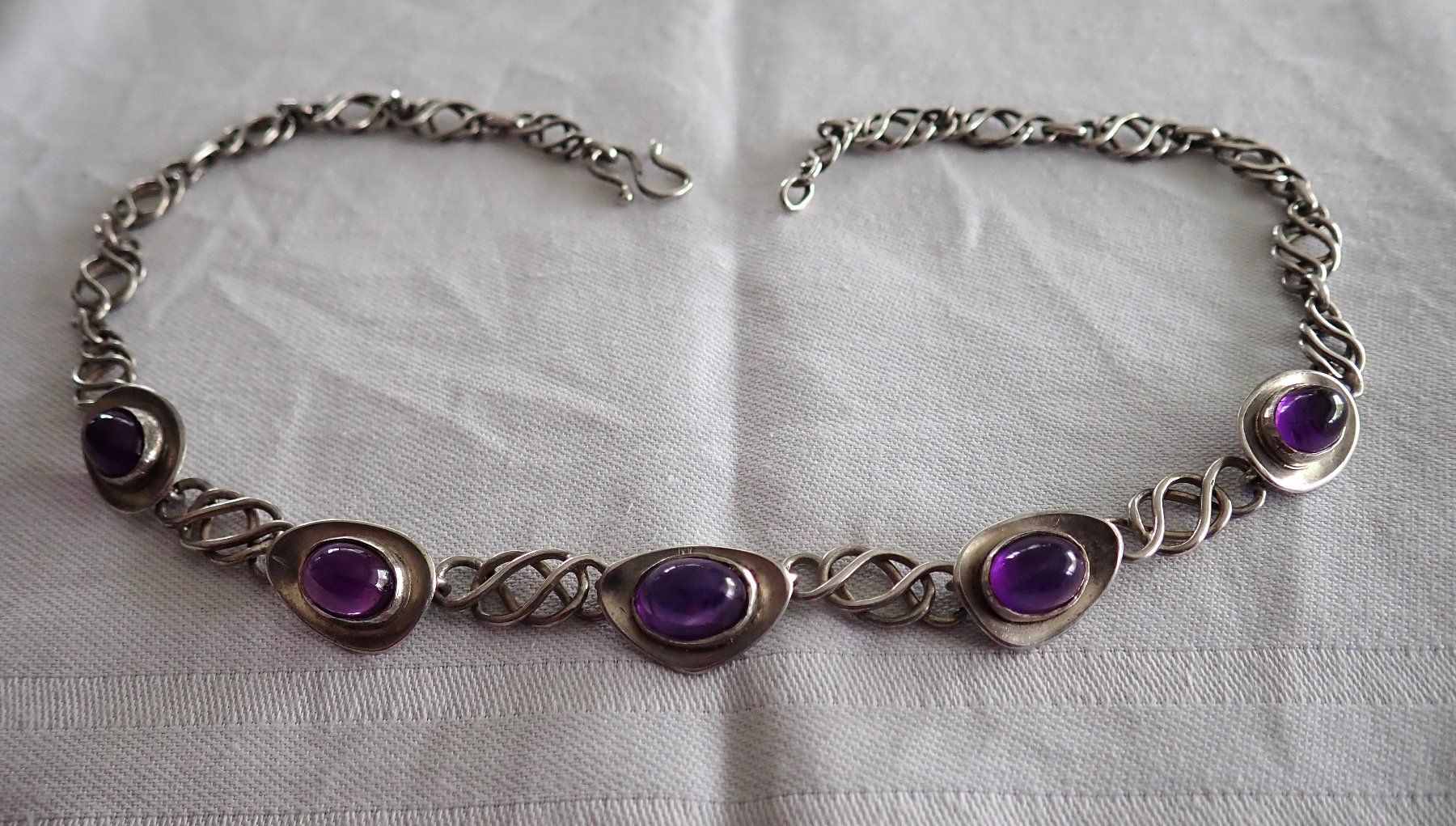 Catenine: Silberkette mit Amethysten - unikat – Nuovo (secondo la descrizione) da Gunzgen venduto da 4you_only