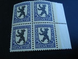 Pro Juventute 1921, 4erblock Wäppli Appenzell iR **