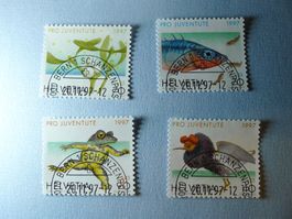1997 Pro Juventute  ET Halbmond Tiere 3 Schanzenpost