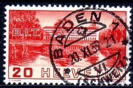 BIT-GEBÄUDE 20 RP VOLLSTEMPEL BADEN SCHWEIZ 1939 -39
