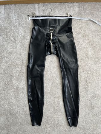 SimonO Herren Push UP Latex Leggings -hoher Bund M