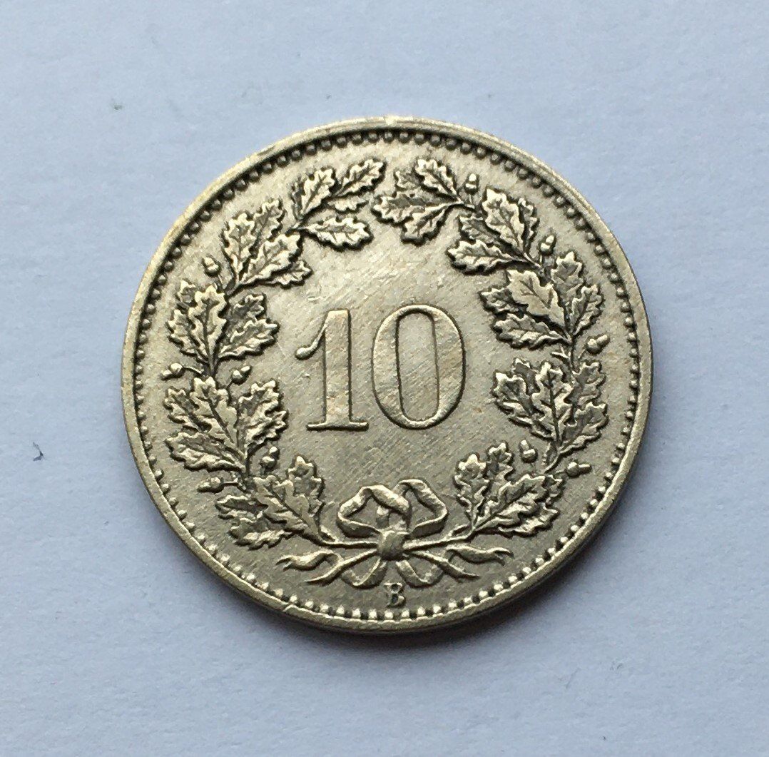 Tutti le monete: 1876 10 Rappen -unz – Usato da Kirchberg SG venduto da Helveticus00 2