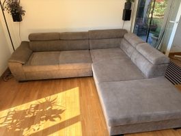 Ecksofa mit Schlaffunktion grau Masse 260x230cm gebraucht