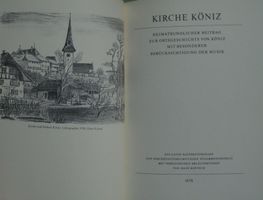 Kirche Köniz. Heimatkundlicher Beitrag zur Ortsgeschichte vo
