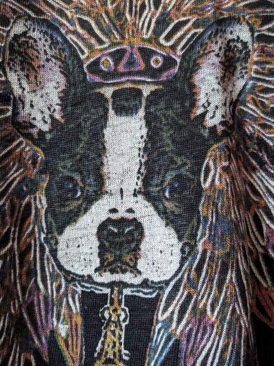 T-shirt Comptoir Des Cotonniers Blanc - Imprimé Bouledogue - Taille S (36/38) - Manches Courtes - Occasion Très Bon État