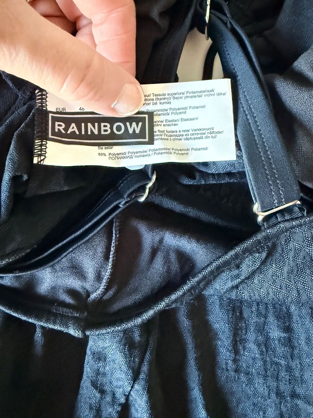 Rainbow Top: RAINBOW, Träger-Top mit Leopardenmuster, Grösse 48, Schwarz – Nuovo e nell'imballaggio originale da Rudolfstetten venduto da gst_g7xl 4