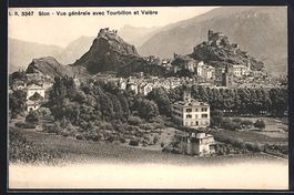 Sion, Vue générale avec Tourbillon et 