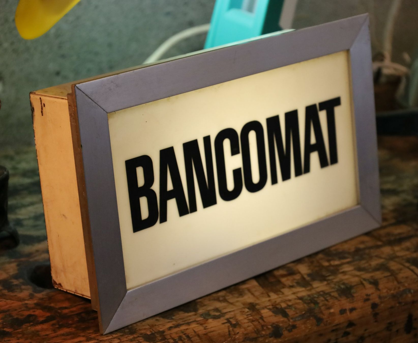 Lampade: Leuchtreklame, Leuchtkasten "Bancomat" – Usato da Birrwil venduto da brandschatz_birrwil 1