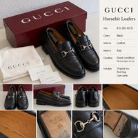 Gucci Horsebit Loafers black leather size42.5 good condition