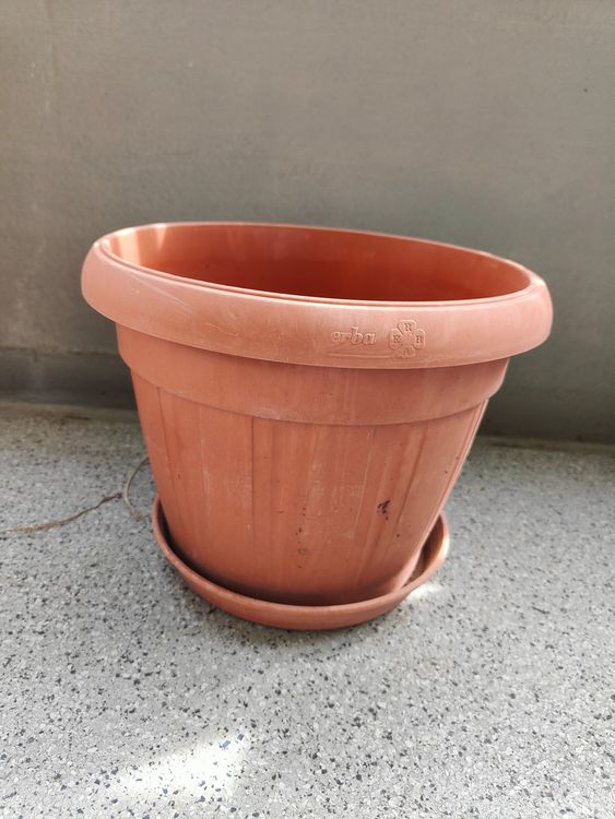 KingZiYu Blumentopf Für Garten & Balkon – Orangefarbener Pflanzkübel Mit Entwässerungsloch