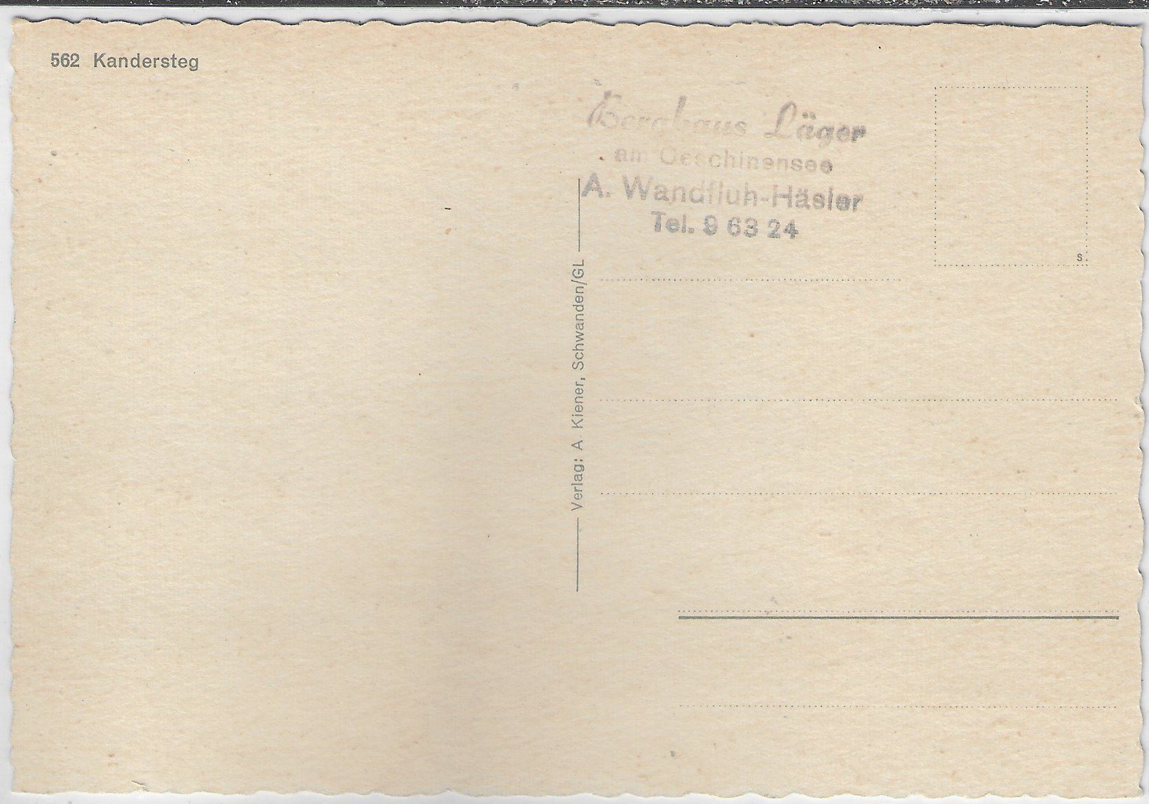 Cartoline postali: Kandersteg - Sessellift – Usato da Ettingen venduto da Kartenplanet 1