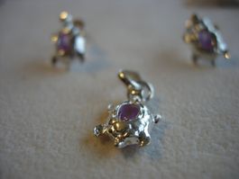 Sterlingsilber Ohrstecker + Anhänger