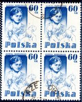1956 LUDWIKA WAWRZYNSKA POLEN 4ERBLOCK GESTEMPELT - EA106