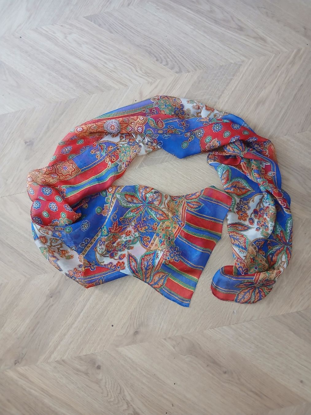 Foulards, Tücher & Schals: Fabiani Vintage scarf silk blue red – Neu (gemäss Beschreibung) aus Wil SG von tre_g2l7 6