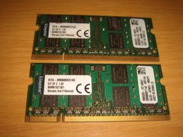 2 stück 2gb ddr2 6400 für laptop.