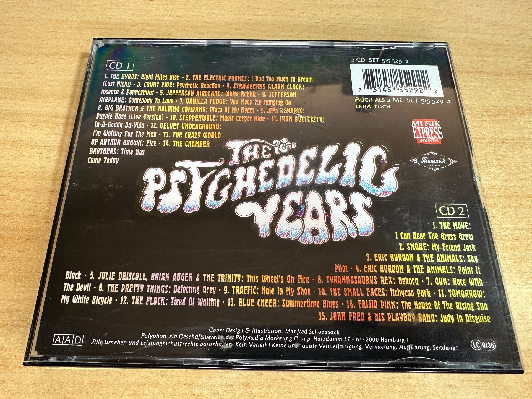 CD: J3 Various – The Psychedelic Years - 2 CD – Usato da Rikon im Tösstal venduto da Alpenmutz 1