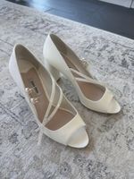 Miu Miu white patent leather hill sandals, 39