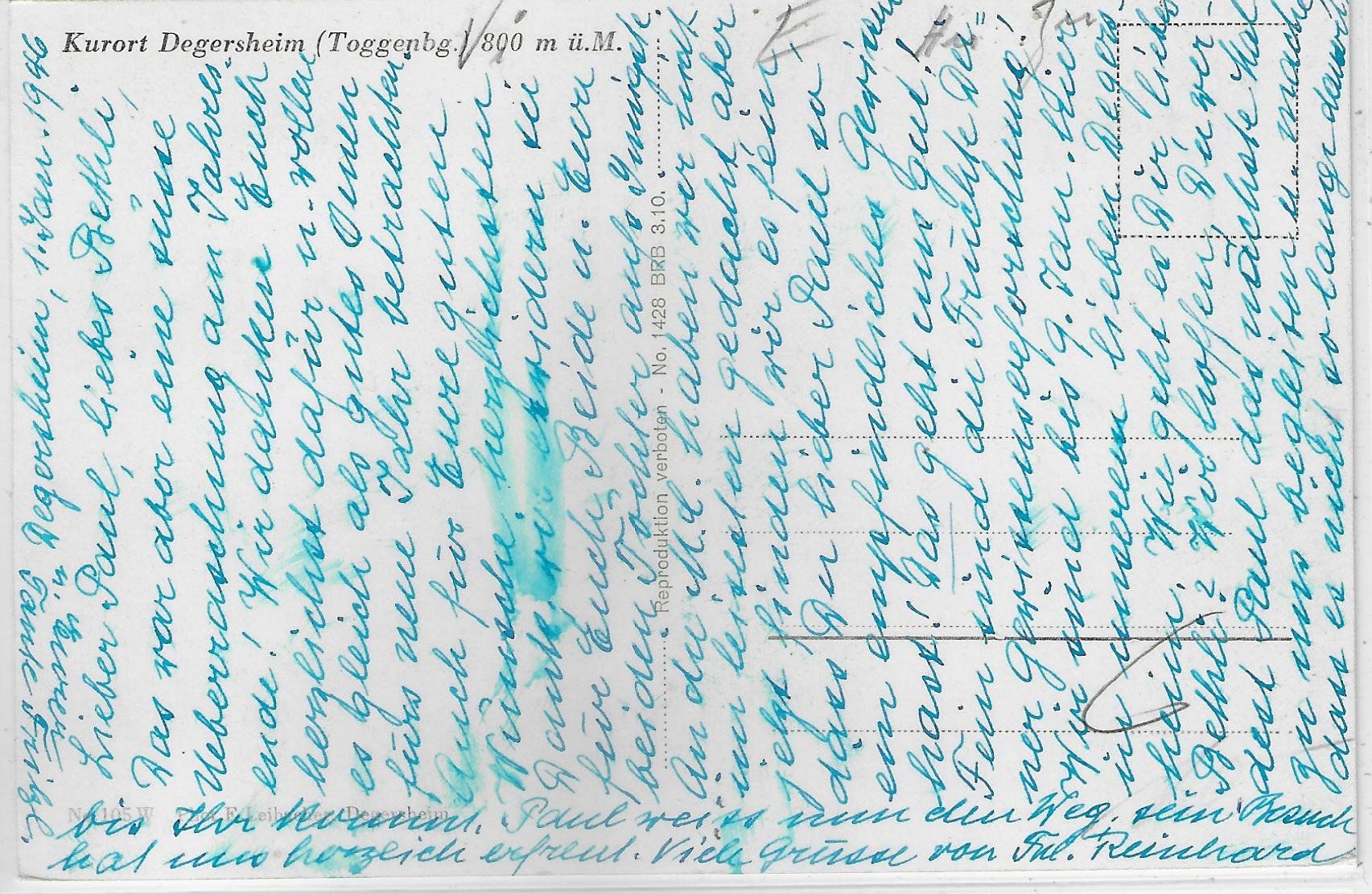 Cartoline postali: Kurort Degersheim im Winter – Usato da Ettingen venduto da Kartenplanet 1