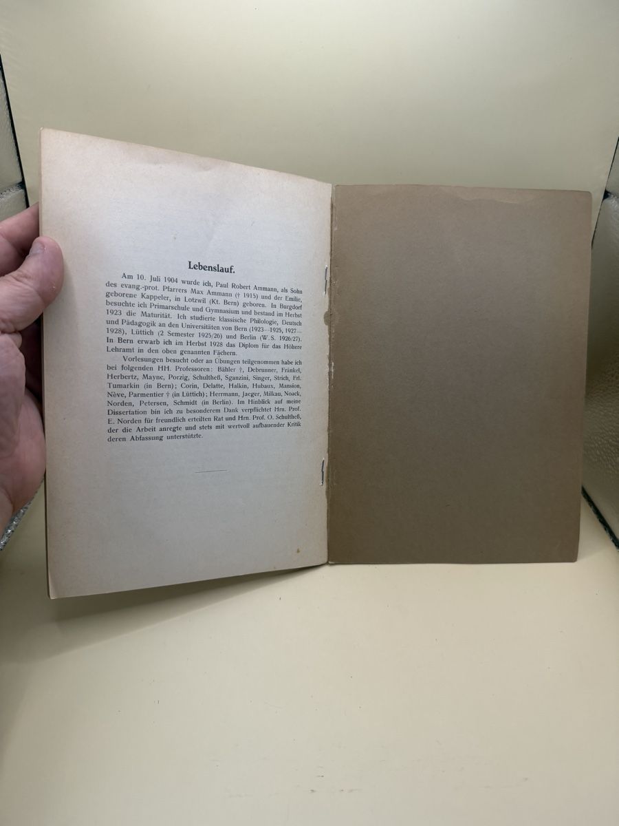 Bücher: Paul Ammann Tacitus Kaiser Otho Dissertation Bern 1931 – Gebraucht aus Genève von sho_67qj 7
