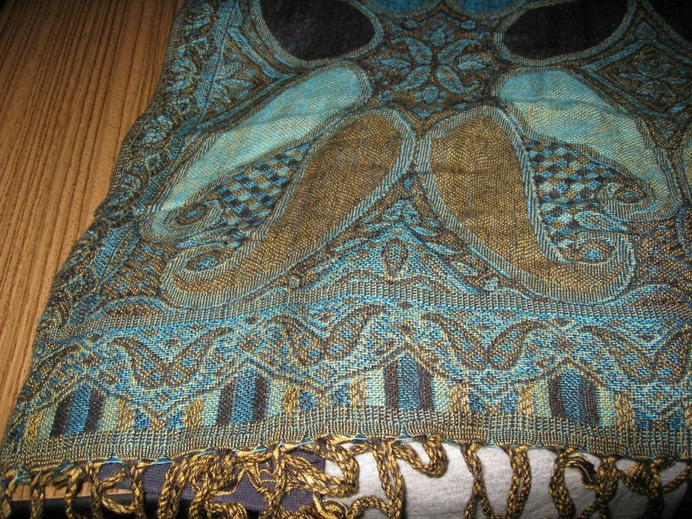 Lorenzo Cana Designer Damen Pashmina hochwertiger Marken-Schal jacquard gewebtes Paisley Muster 70 x 180 cm Modal harmonische Farben Schaltuch Schal Tuch 93314